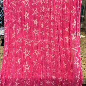 Pink Star Pattern Scarf